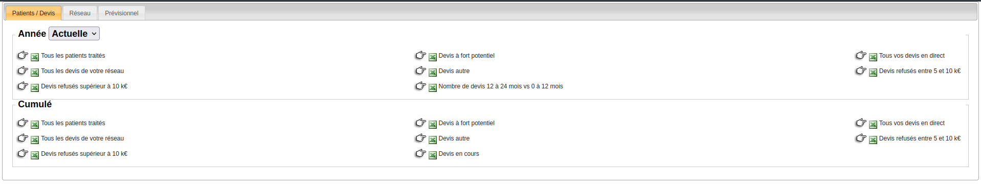 Requêtes - Patients/Devis