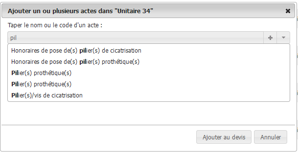 Recherche d’un acte