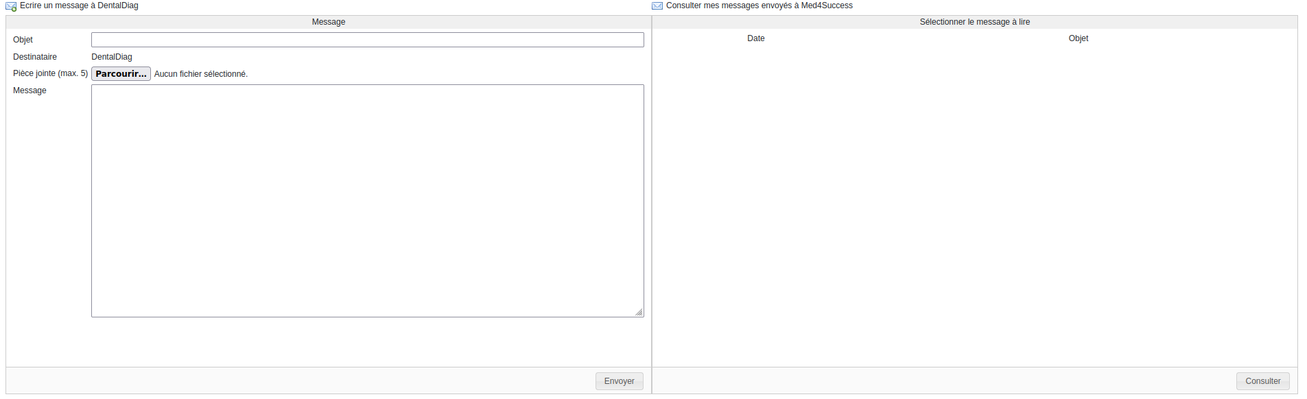 Support : Visualisation des messages